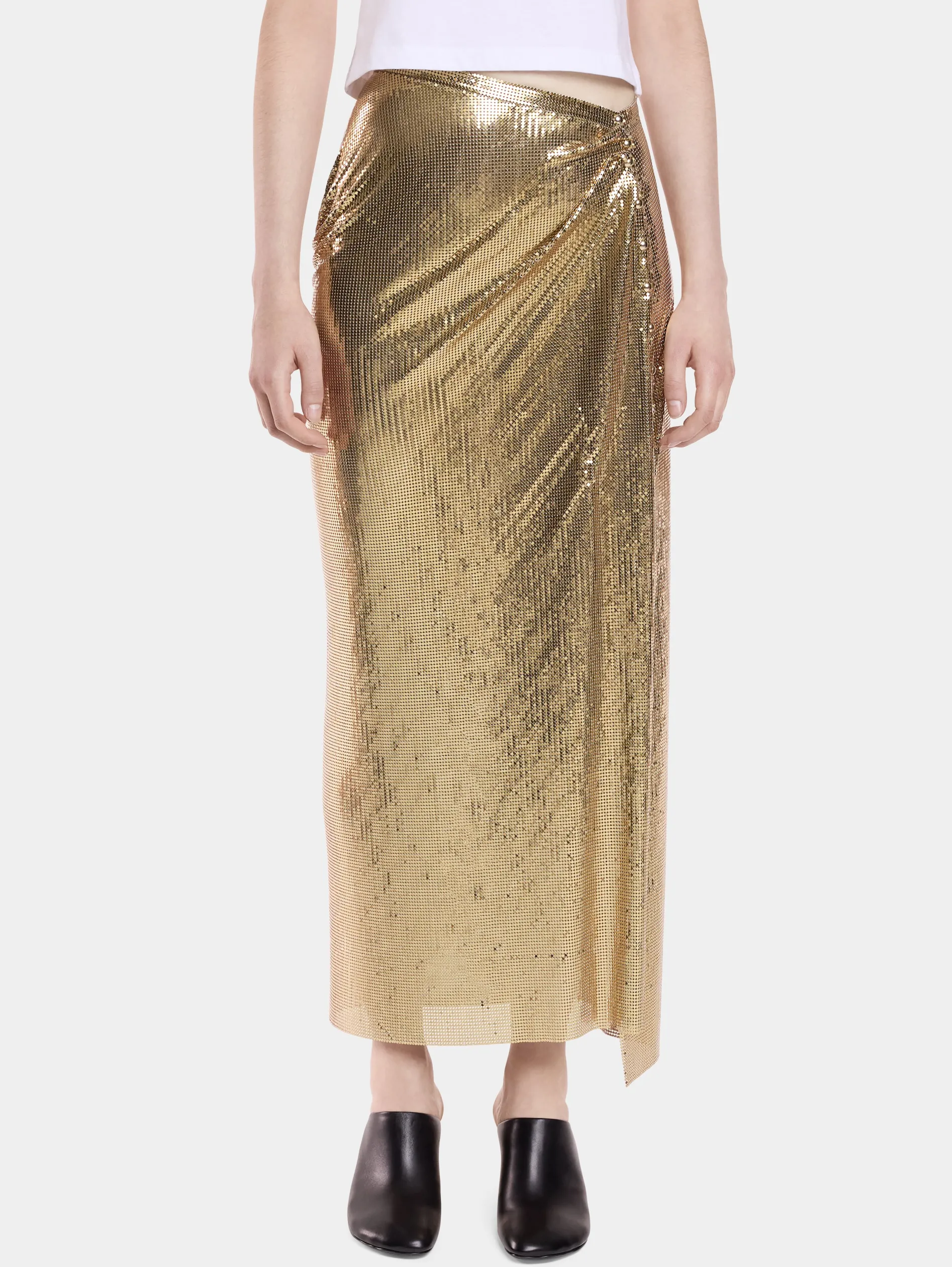 Best JUPE MIDI DRAPEE EN MESH Jupes