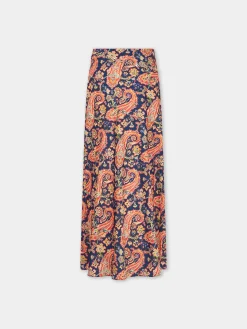 Best Sale Jupe nuisette à motif paisley à détail de chaîne "eight" Jupes