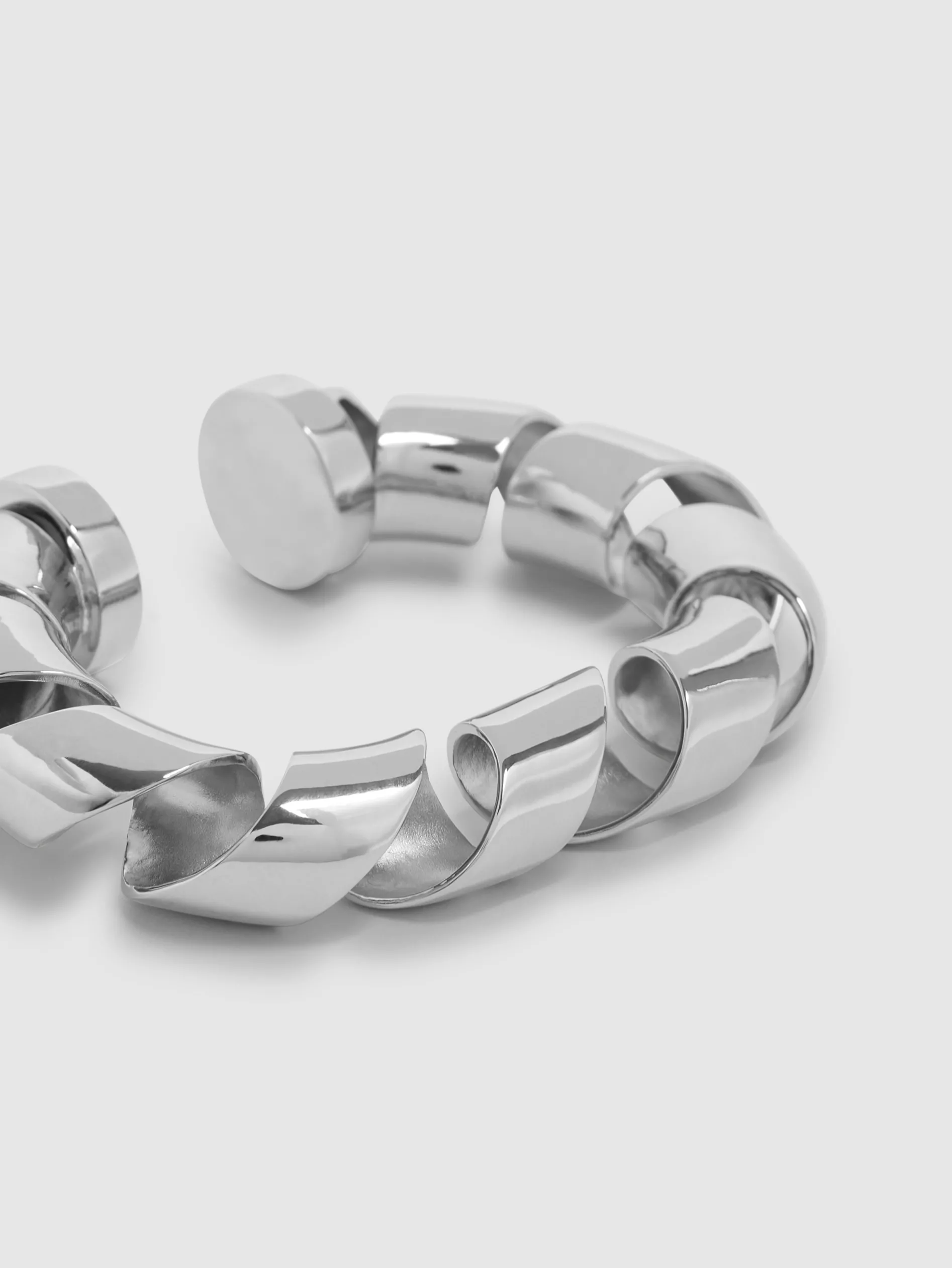 Discount Manchette XL link twist argentée Bracelets
