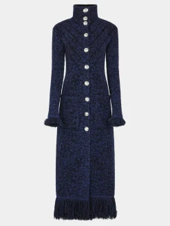 Hot MANTEAU LONG EN MAILLE TWEED Vestes | Maille