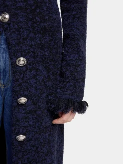 Hot MANTEAU LONG EN MAILLE TWEED Vestes | Maille