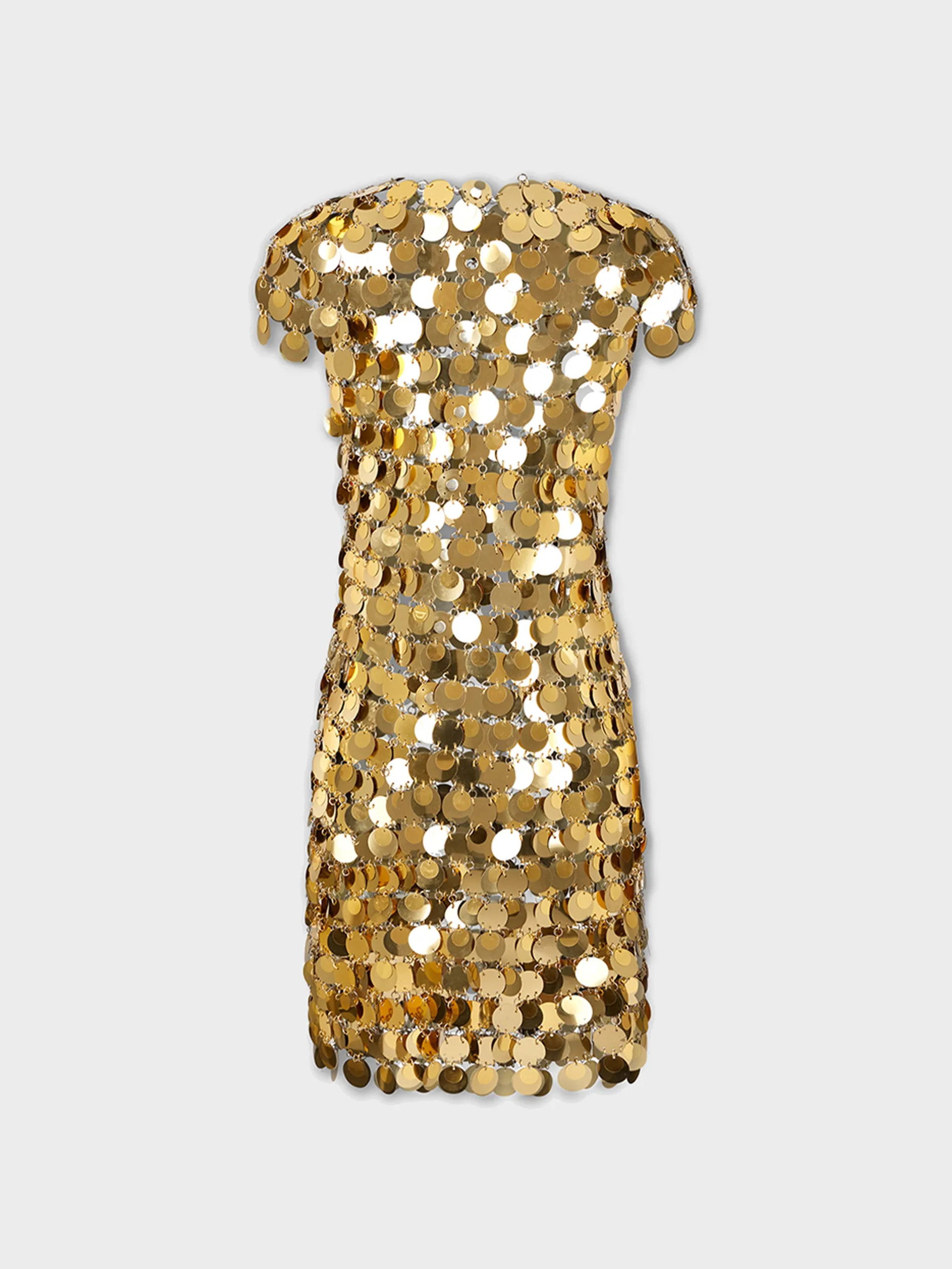 Cheap Mini robe en pastilles sparkles dorée Robes
