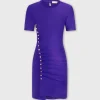 Clearance Mini robe violette drapée Robes