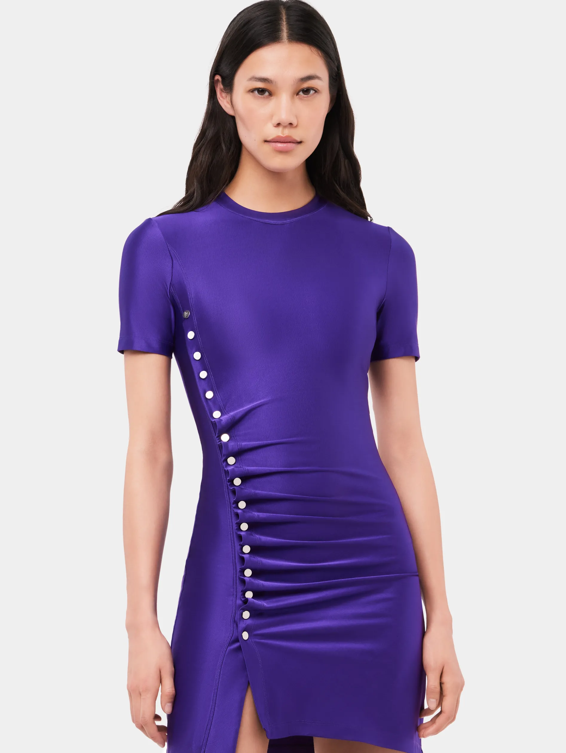 Clearance Mini robe violette drapée Robes