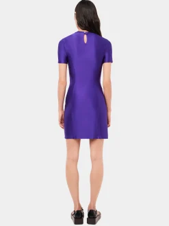 Clearance Mini robe violette drapée Robes
