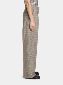 New PANTALON 2 PLIS EN LAINAGE PRINCE DE GALLES Pantalons | Maille