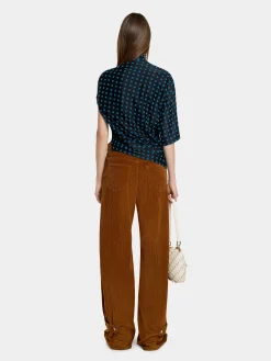 Sale PANTALON LARGE EN VELOURS côtelé Pantalons