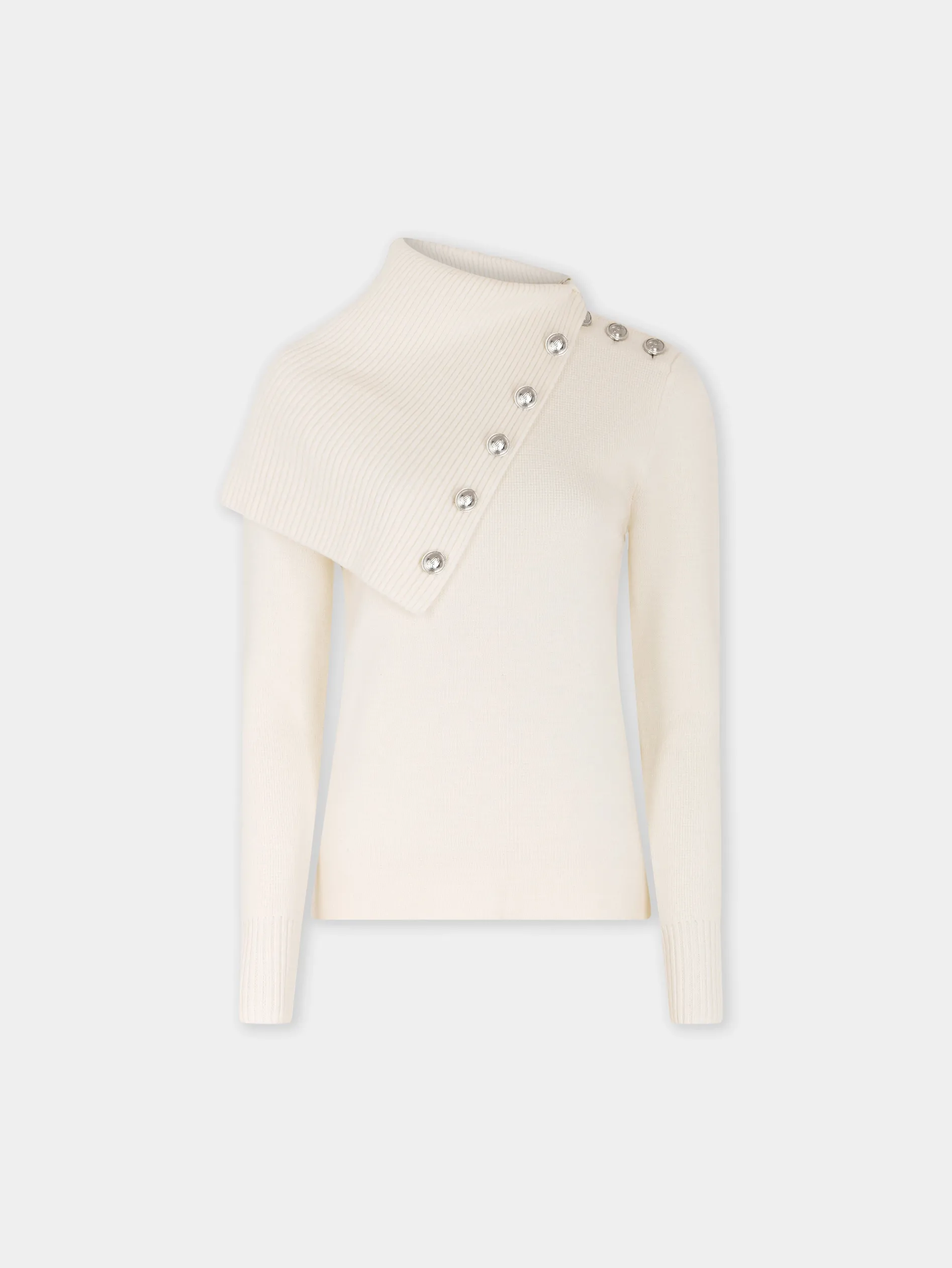 New PULL EN LAINE blanc cassé Maille | Hauts