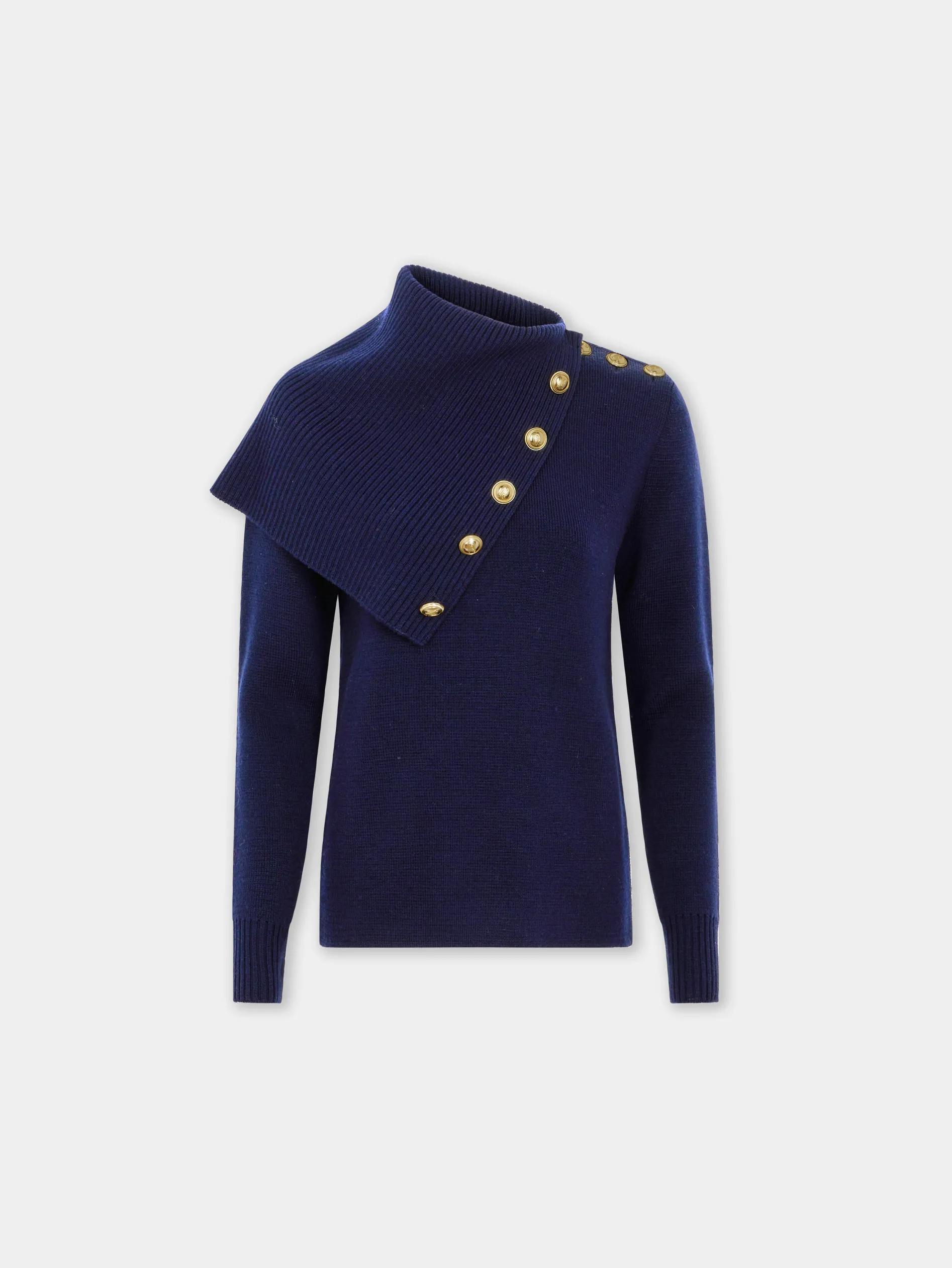 Best Sale PULL EN LAINE BLEU MARINE Maille | Hauts