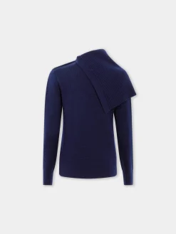 Best Sale PULL EN LAINE BLEU MARINE Maille | Hauts