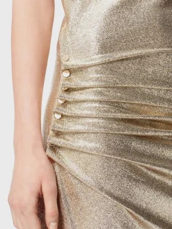 Online Robe drapée or en lurex Robes