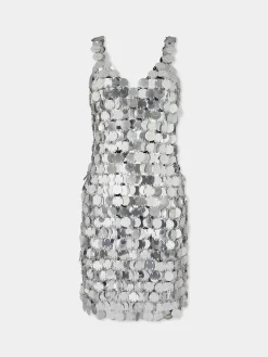 Cheap Robe en pastilles sparkle argentées Robes