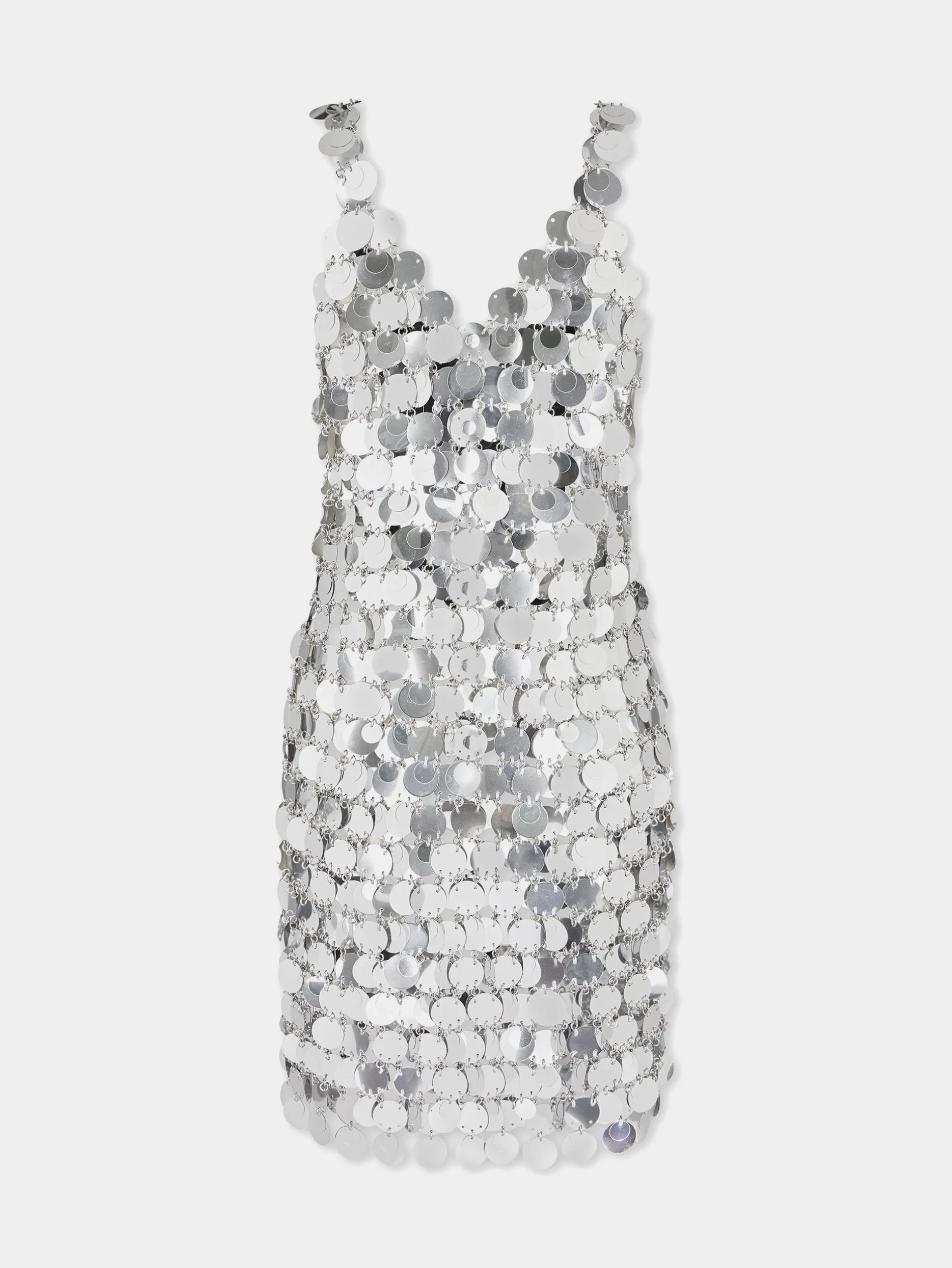 Cheap Robe en pastilles sparkle argentées Robes