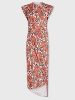 Discount Robe imprimée paisley drapée à piercing Robes