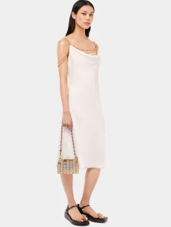 Discount Robe légère blanche ornée de chaînes signatures "Eight" Robes