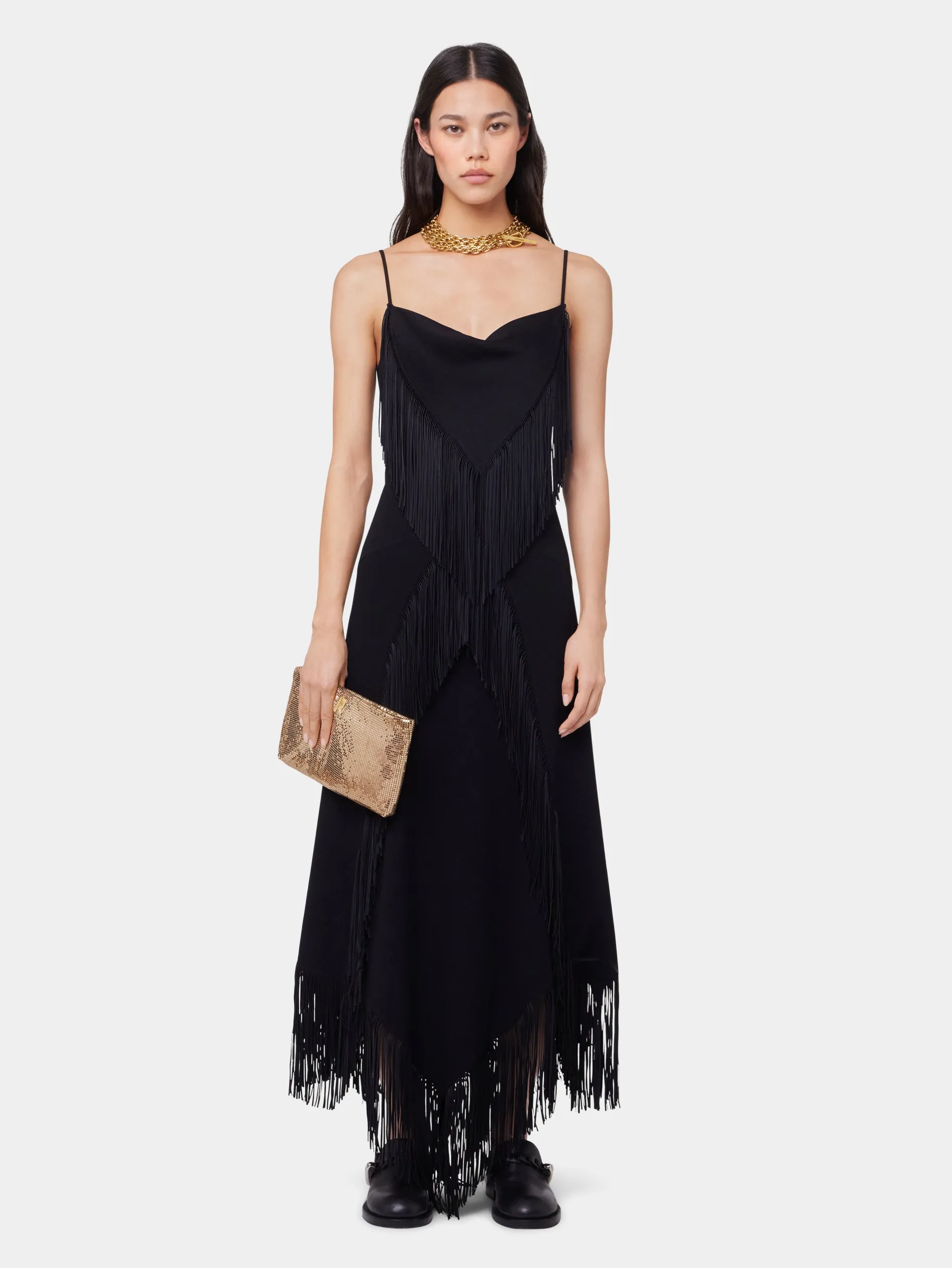 Fashion ROBE LONGUE EN CREPE ENVERS SATIN Sélection De Soirée | Robes