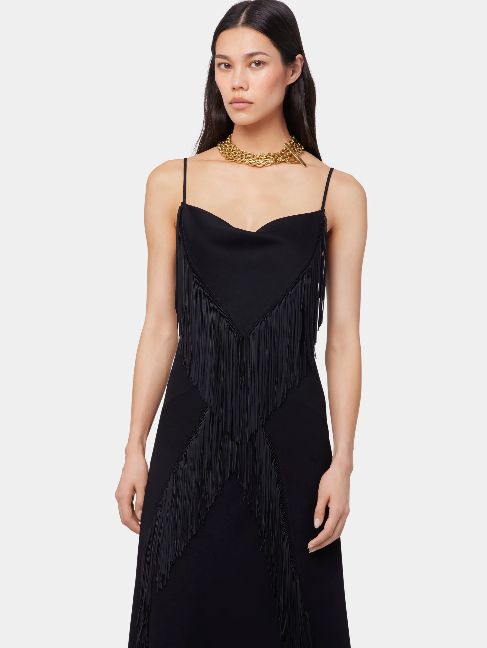 Fashion ROBE LONGUE EN CREPE ENVERS SATIN Sélection De Soirée | Robes