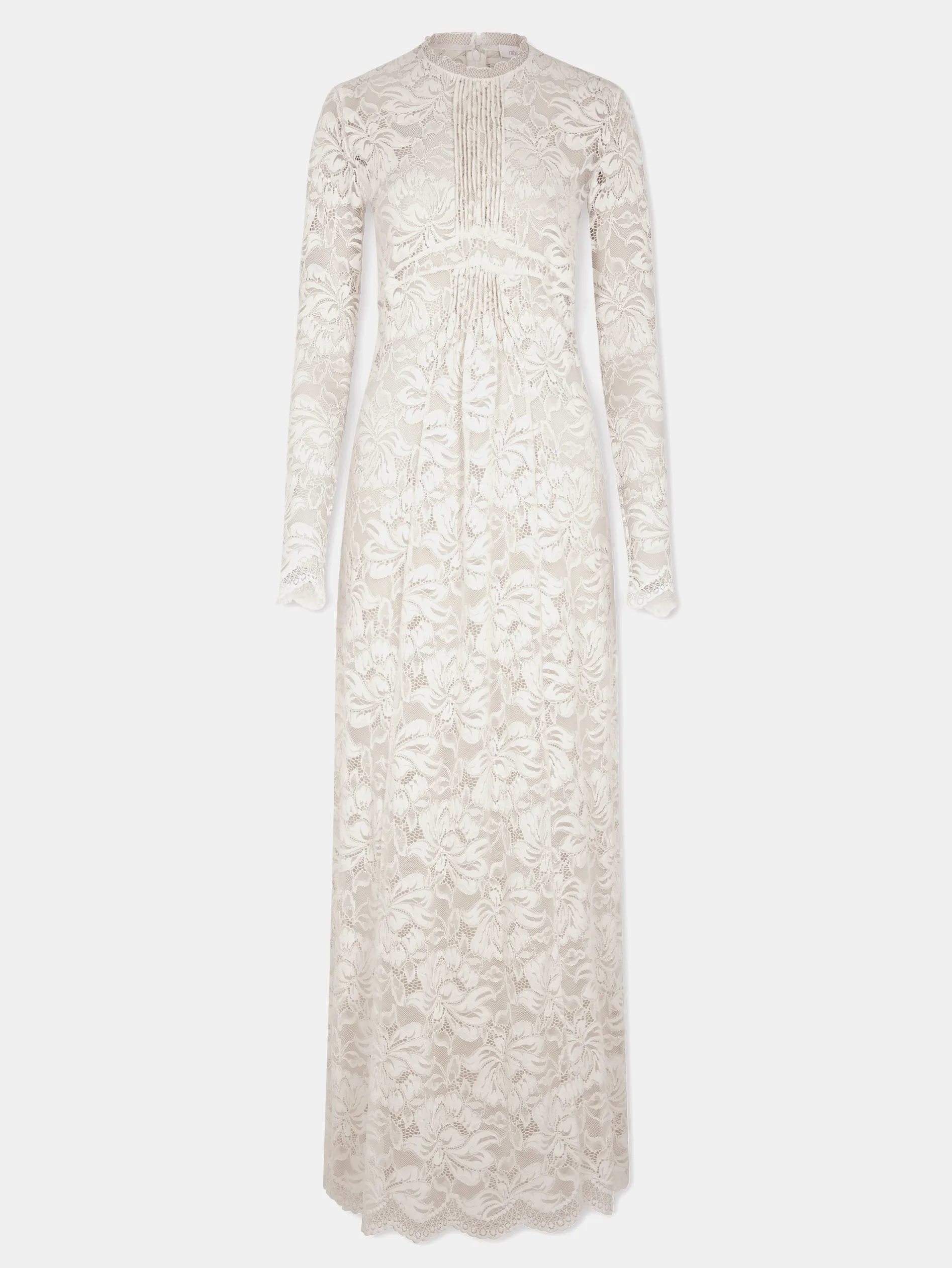 Shop ROBE LONGUE EN DENTELLE IVOIRE Robes