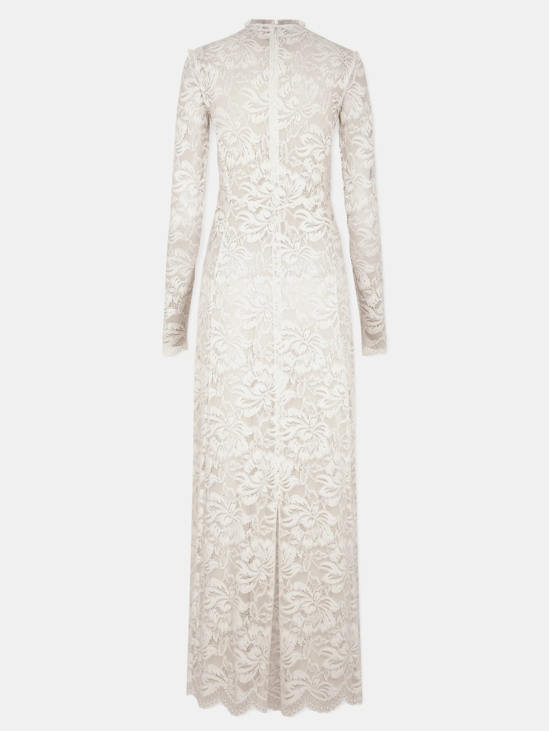 Shop ROBE LONGUE EN DENTELLE IVOIRE Robes