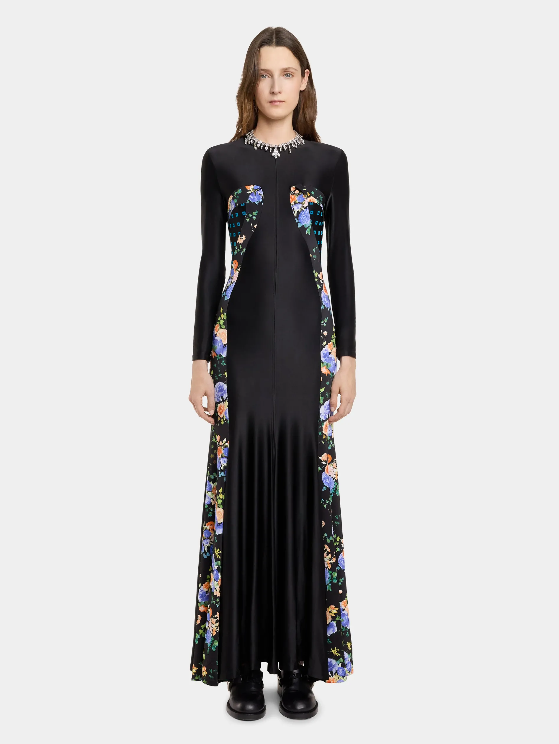 Store ROBE LONGUE EN JERSEY A EMPIECEMENTS Robes