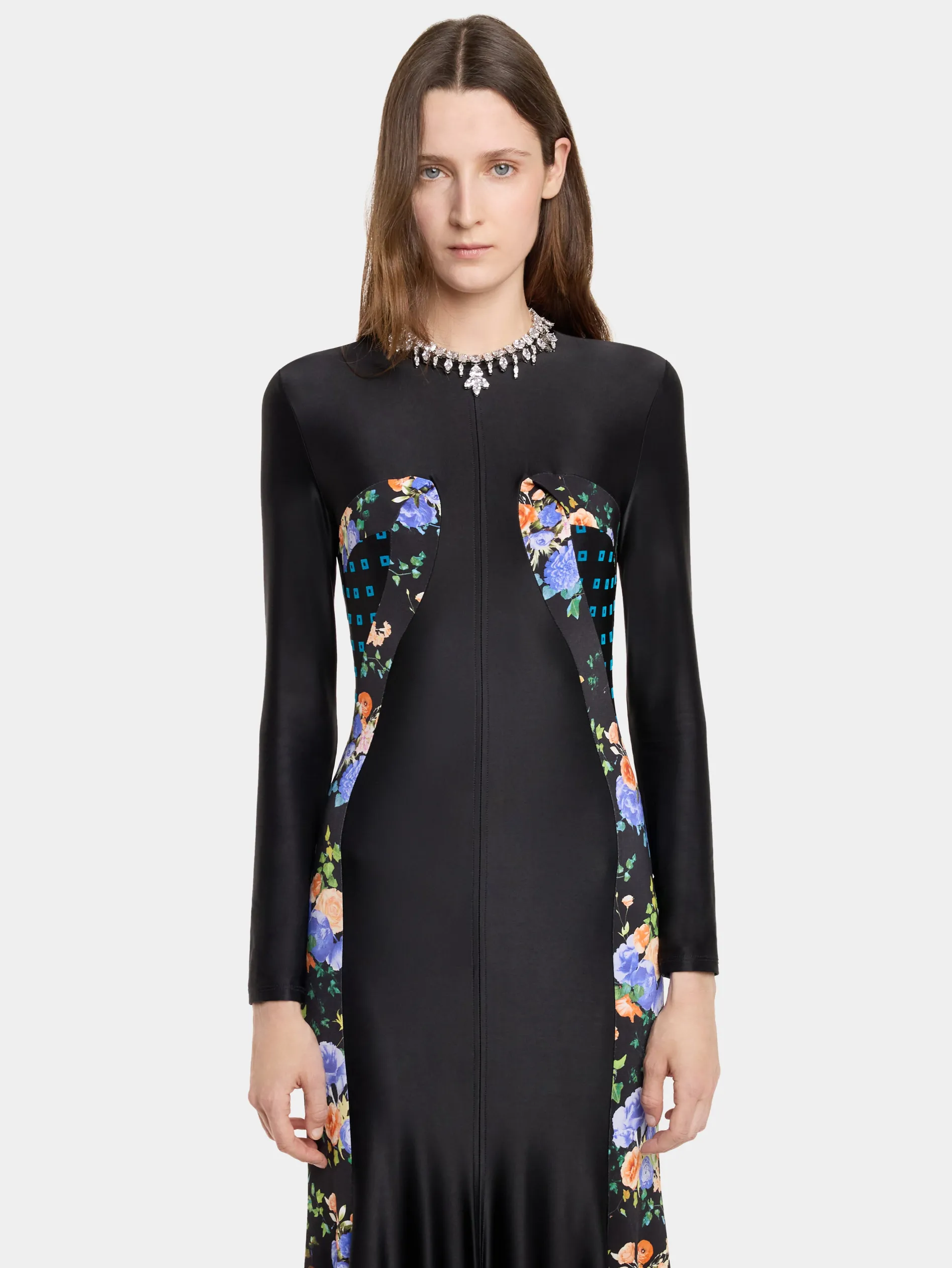 Store ROBE LONGUE EN JERSEY A EMPIECEMENTS Robes