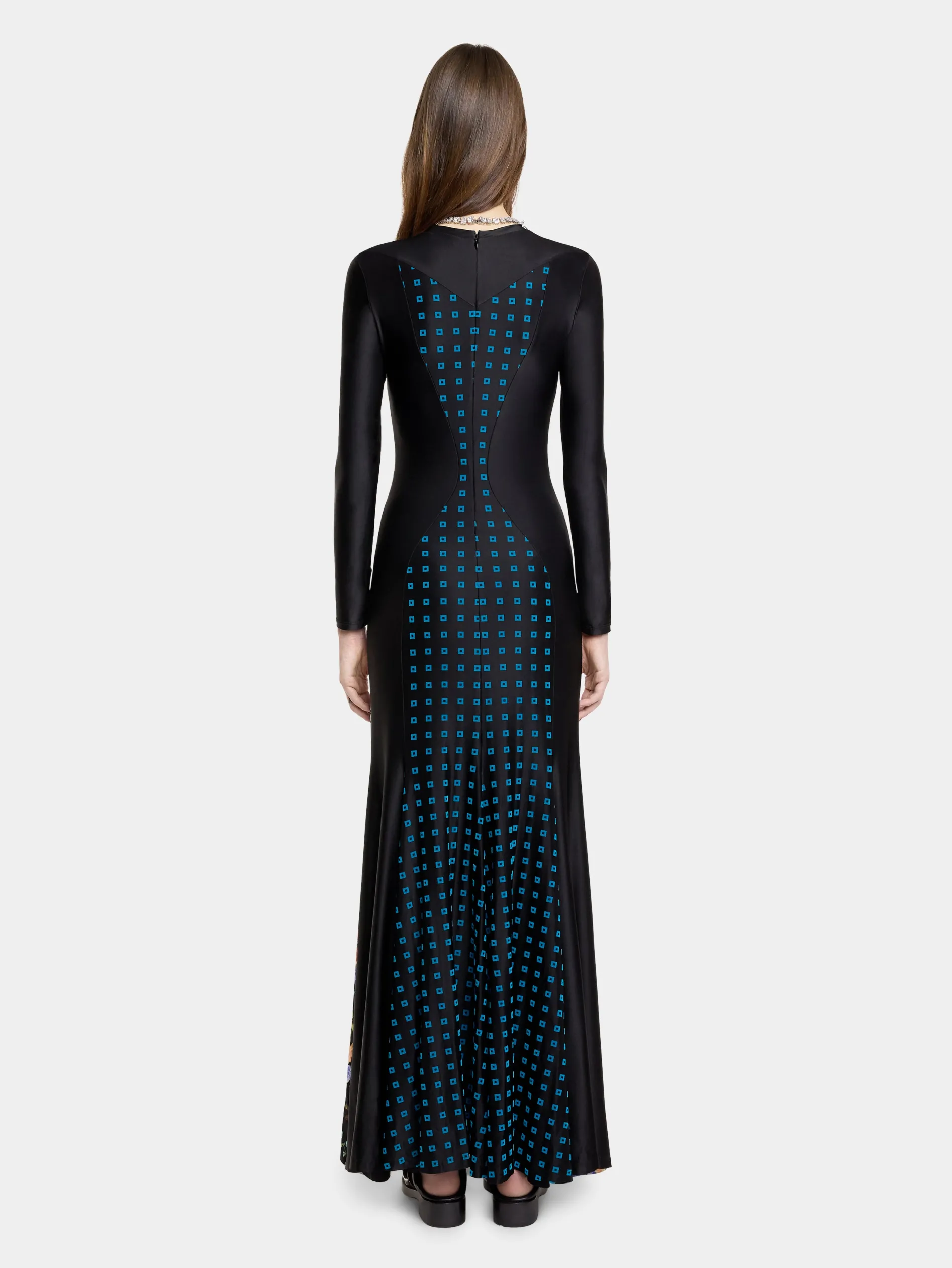 Store ROBE LONGUE EN JERSEY A EMPIECEMENTS Robes