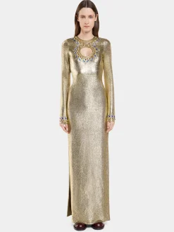Hot ROBE LONGUE EN JERSEY LUREX Robes