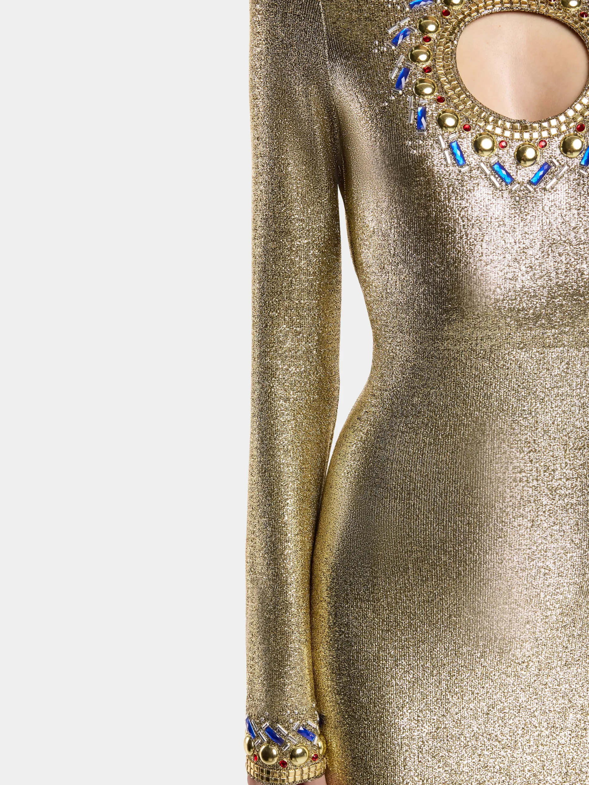Hot ROBE LONGUE EN JERSEY LUREX Robes