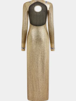 Hot ROBE LONGUE EN JERSEY LUREX Robes