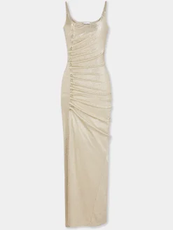 Shop Robe longue en lurex Robes