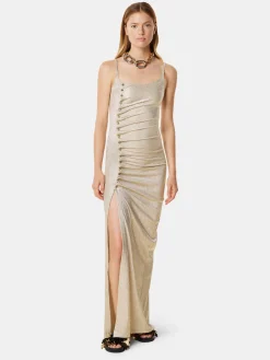 Shop Robe longue en lurex Robes