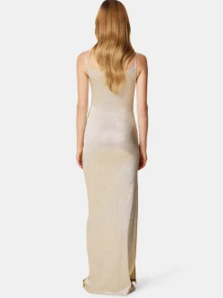 Shop Robe longue en lurex Robes