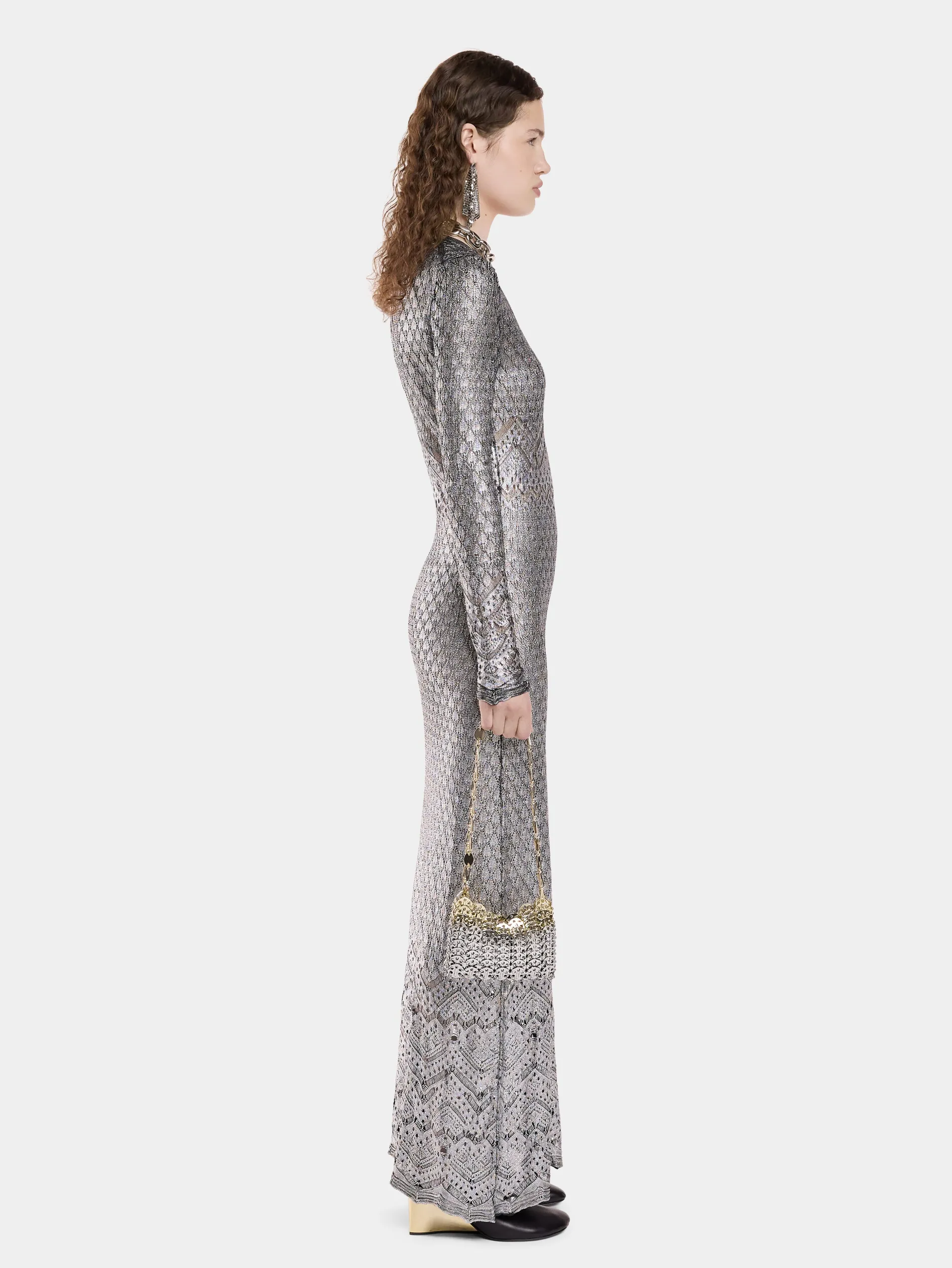 Clearance ROBE LONGUE EN MAILLE EFFET DENTELLE Maille | Robes