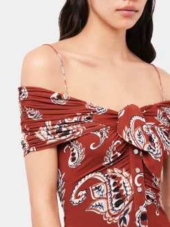 Discount Robe longue imprimée paisley Robes