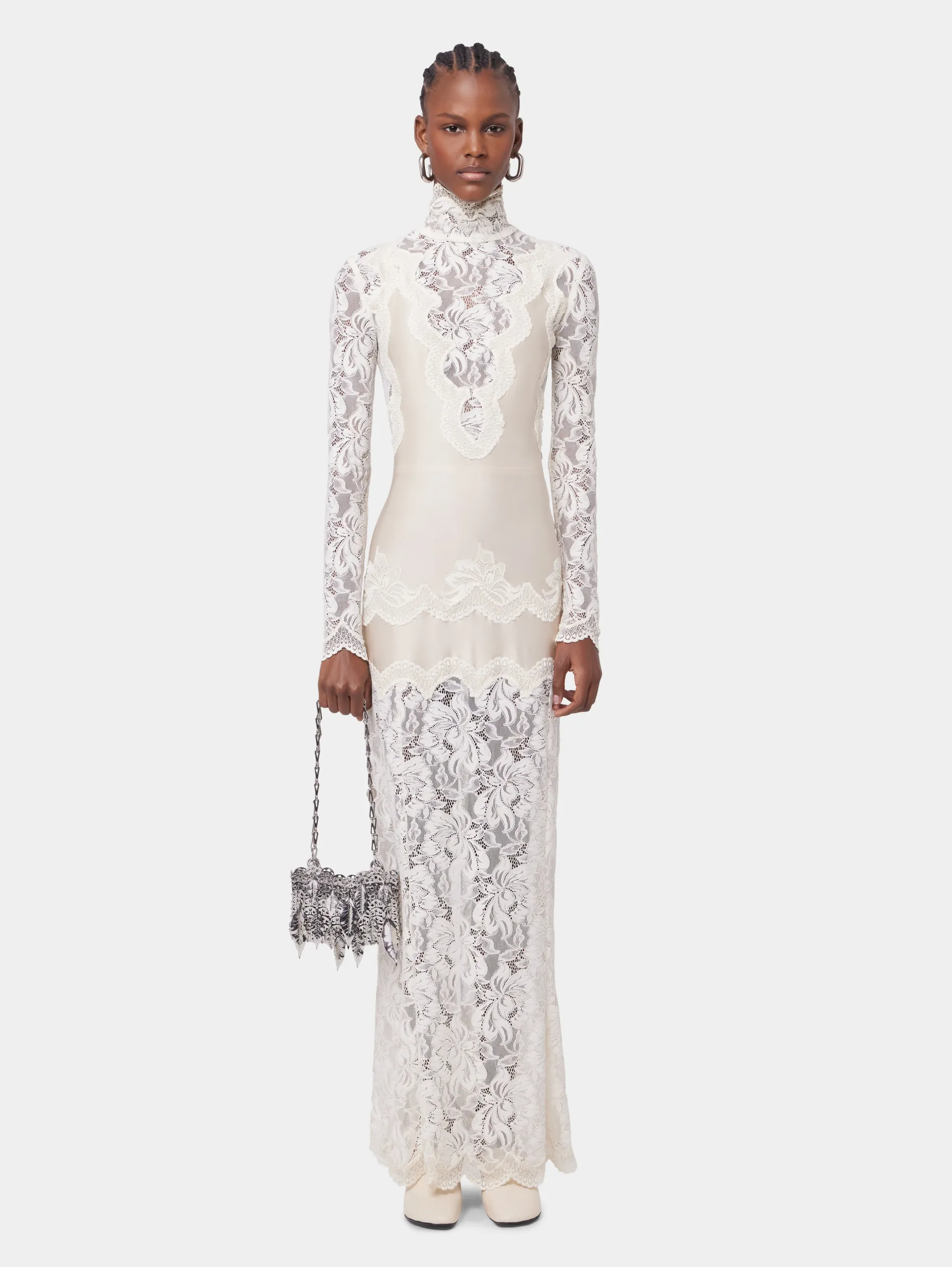 Shop ROBE LONGUE IVOIRE EN DENTELLE Sélection De Soirée | Robes