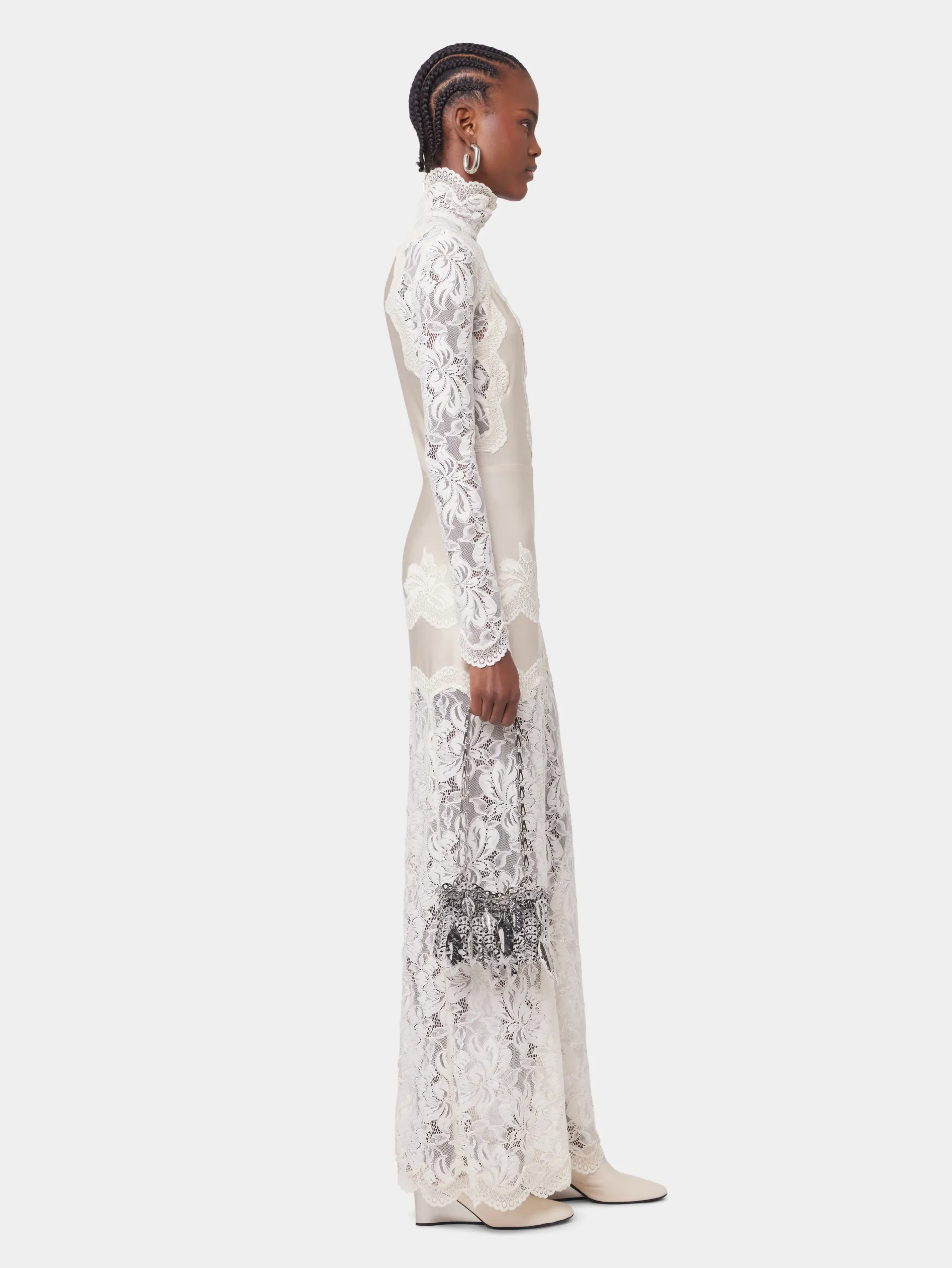 Shop ROBE LONGUE IVOIRE EN DENTELLE Sélection De Soirée | Robes