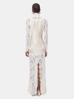 Shop ROBE LONGUE IVOIRE EN DENTELLE Sélection De Soirée | Robes