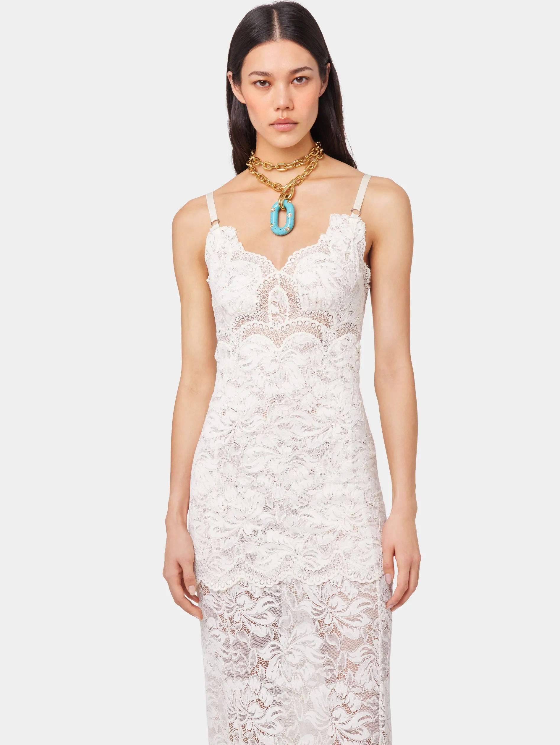 Outlet ROBE LONGUE IVOIRE EN DENTELLE Sélection De Soirée | Robes