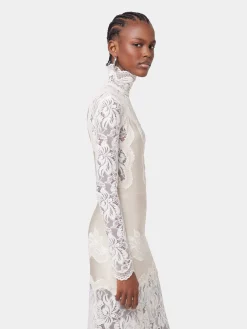 Shop ROBE LONGUE IVOIRE EN DENTELLE Sélection De Soirée | Robes