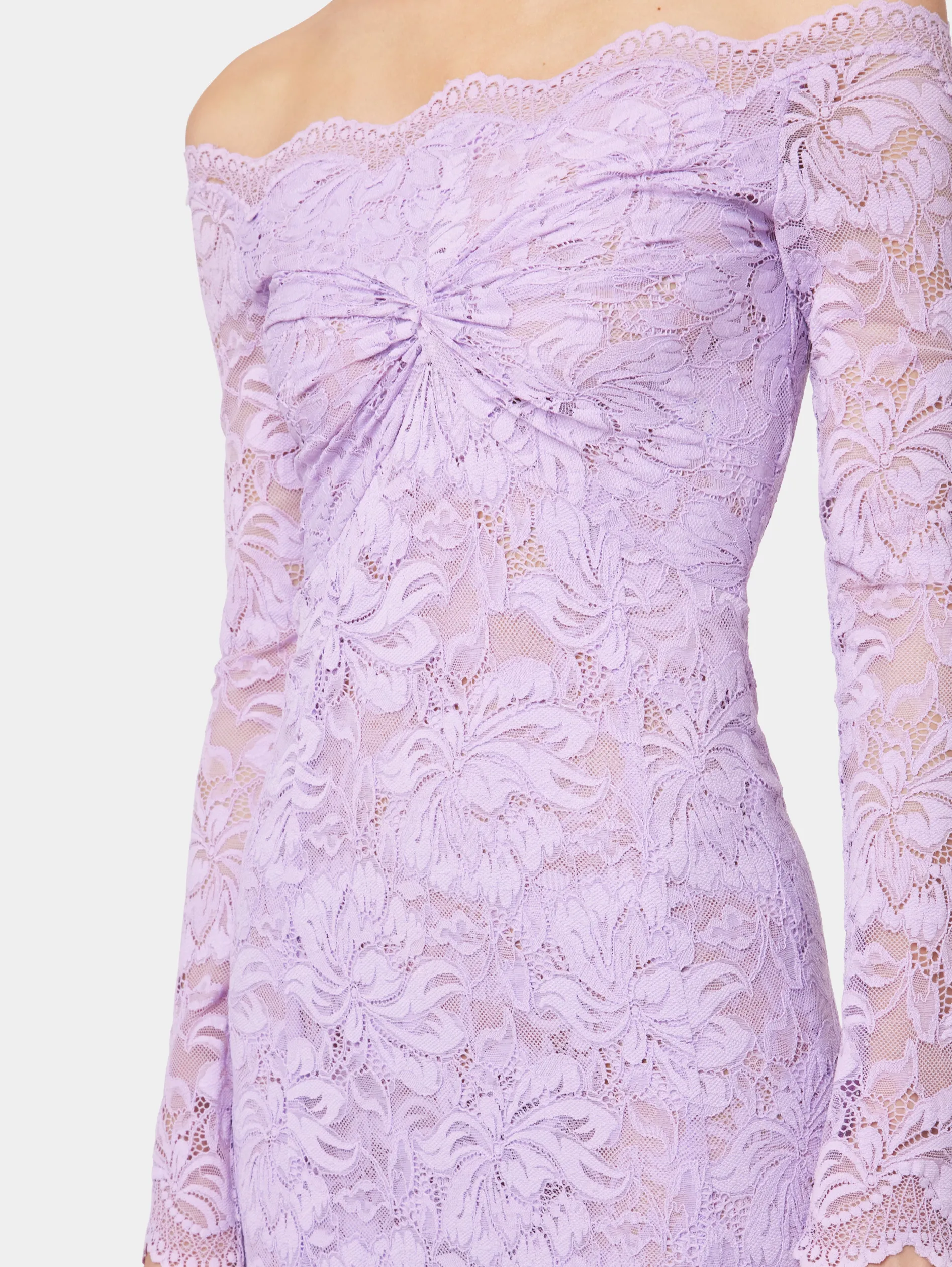 Hot ROBE LONGUE LAVANDE EN DENTELLE Sélection De Soirée | Robes