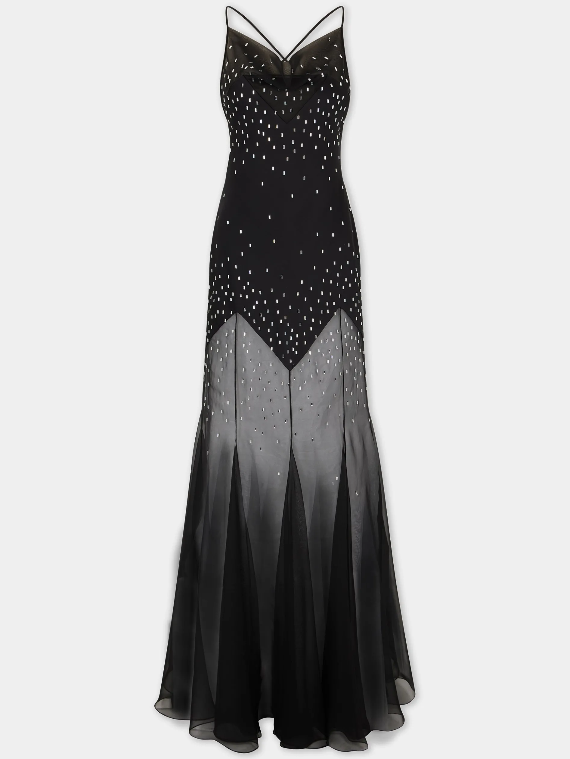 Outlet Robe longue noire à ornements Sélection De Soirée | Robes