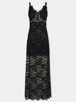 Cheap ROBE LONGUE NOIRE EN DENTELLE Sélection De Soirée | Robes