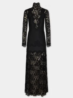 New ROBE LONGUE NOIRE EN DENTELLE Sélection De Soirée | Robes