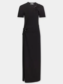 Best ROBE LONGUE NOIRE PIERCING EN JERSEY Sélection De Soirée | Robes