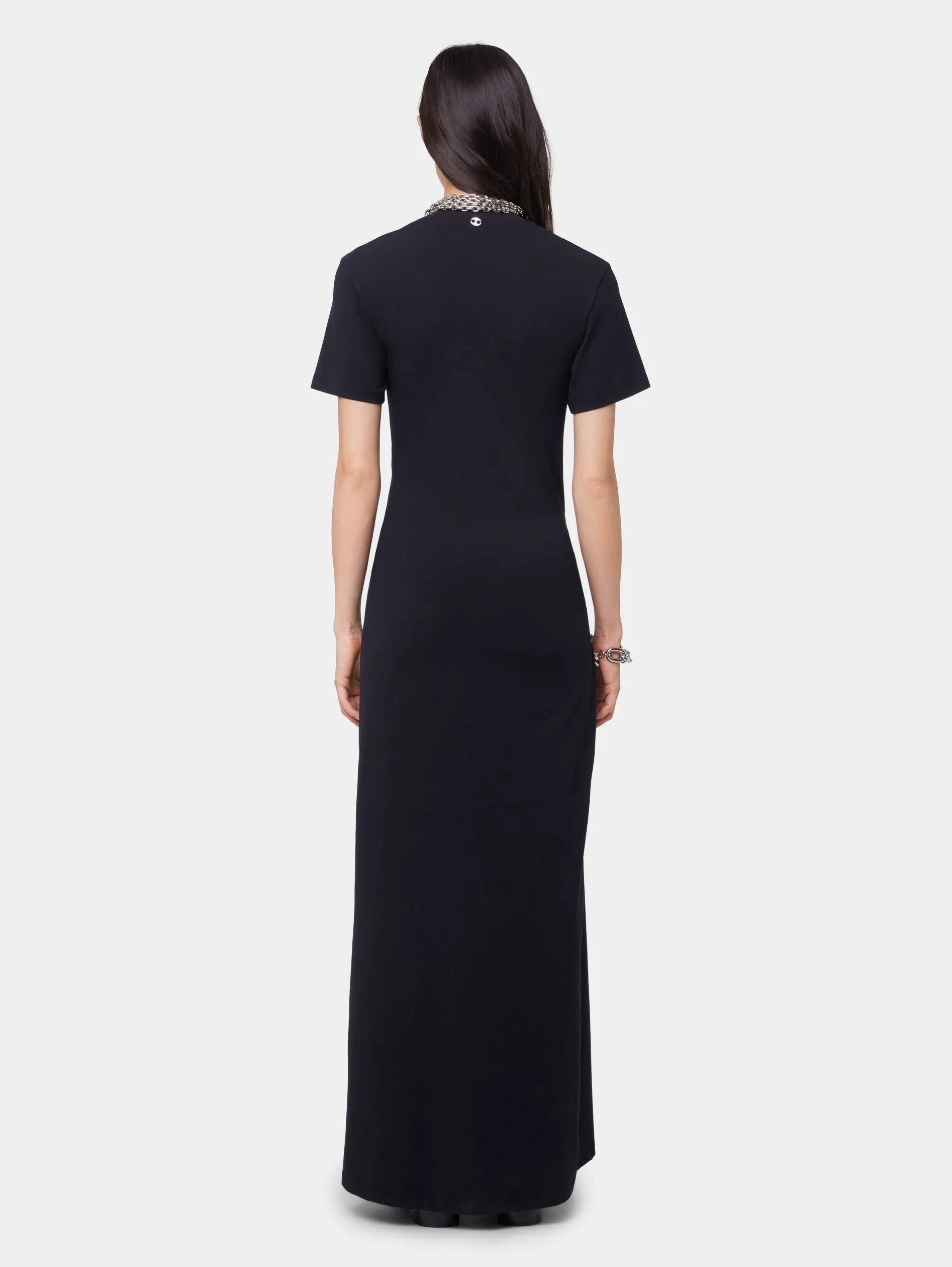 Best ROBE LONGUE NOIRE PIERCING EN JERSEY Sélection De Soirée | Robes
