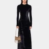 Best ROBE MIDI NOIRE DRAPEE EN VELOURS Sélection De Soirée | Robes