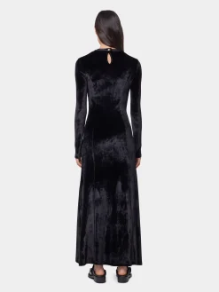 Best ROBE MIDI NOIRE DRAPEE EN VELOURS Sélection De Soirée | Robes