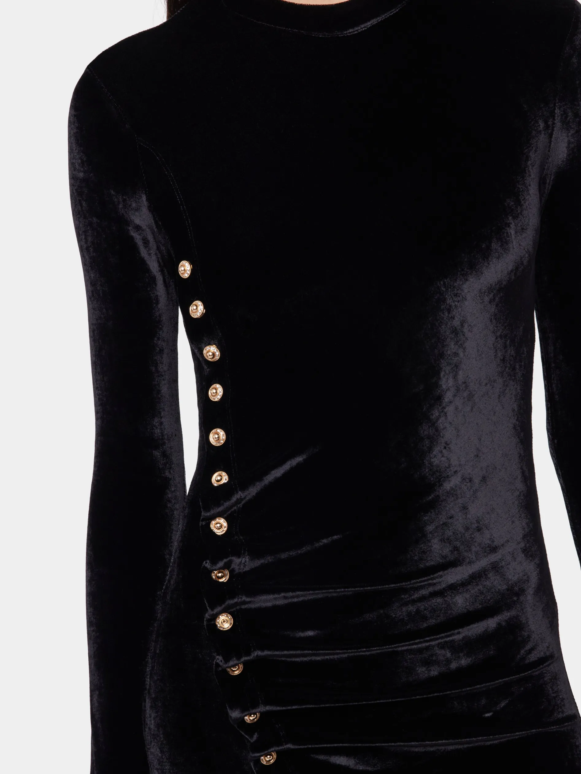 Best ROBE MIDI NOIRE DRAPEE EN VELOURS Sélection De Soirée | Robes