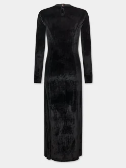 Best ROBE MIDI NOIRE DRAPEE EN VELOURS Sélection De Soirée | Robes
