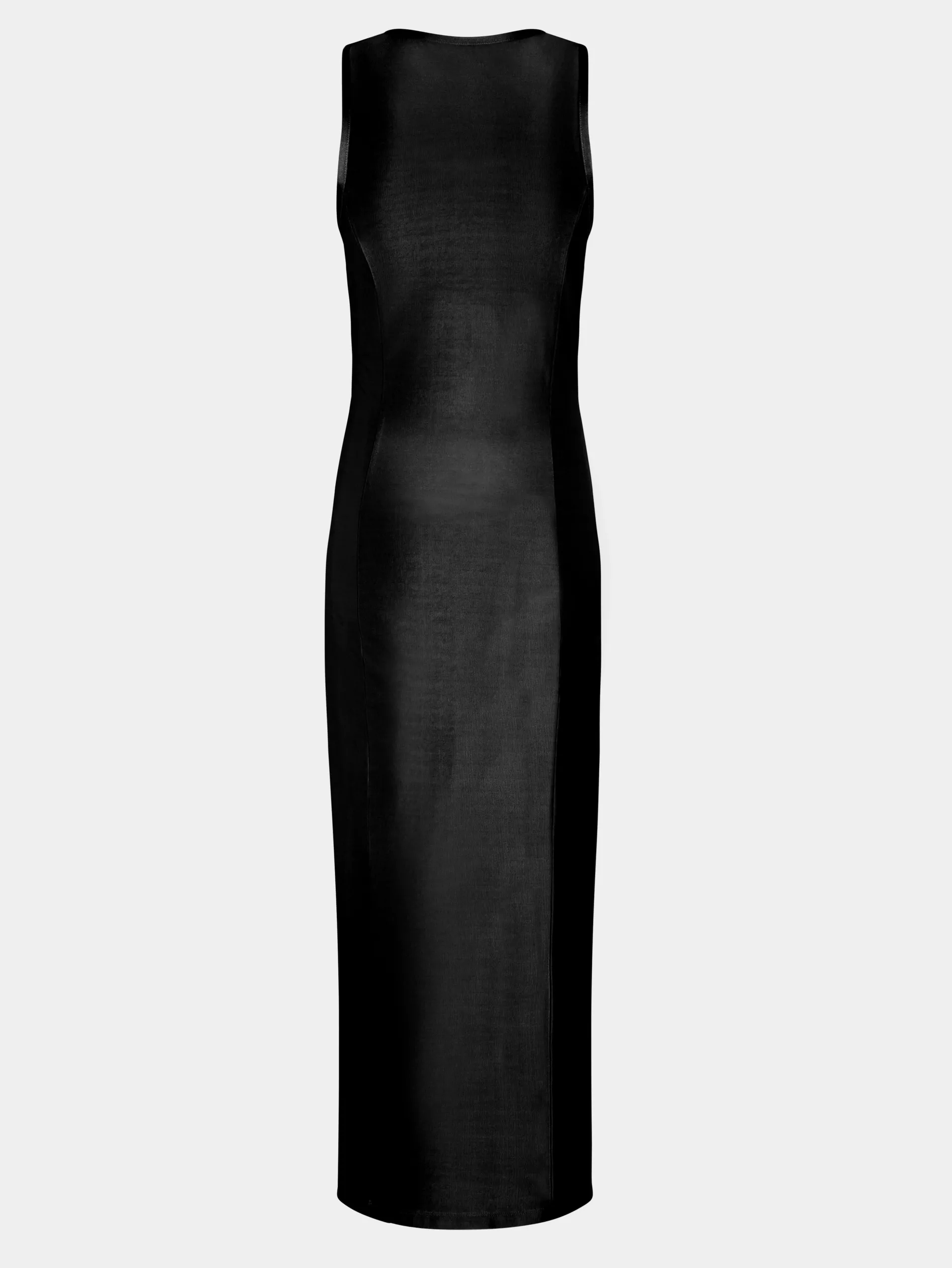 Outlet Robe noire drapée pression sans manches Robes